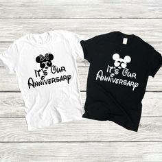 Disney Couples Anniversary  T-shirt Couples Disney, Des Couples, Disney Couple, Couples Anniversary, Anniversary Shirt, Interactive Stories, Disney Couples, Anniversary Trips, 10 Year Anniversary