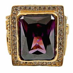 New Men's Clergy Bishop Ring (Subs710P), Gold Plated/Sterling Silver, Christian | eBay Classic Formal Gemstones With Stone Setting, Formal Purple Rings With Rectangular Stone, Formal Ring With Stone Setting, Formal Stone Setting Ring Jewelry, Formal Rings With Rectangular Center Stone, Gold Crystal Ring With Gemstone Accents For Formal Occasions, Formal Ring With Rectangular Center Stone, Formal Rings With Gemstone Accents In Cubic Zirconia, Formal Rectangular Rings With Gemstone Accents