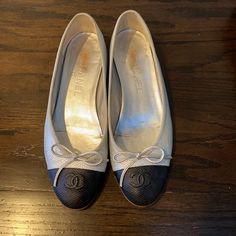 Snake Skin Ballerina Flat. Originally Paid $950 Plus Tax. Silver Ballerina Flats, Shoes Chanel, Flat Color, Ballerina Flats, Chanel Black, Chanel Shoes, Black And Silver, Snake Skin, Black Silver