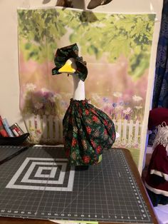 poinsettias and pine cones. Goose outfit goose dress fits concrete and plastic goose. 23-29 in Made in Usa Cookout Outfit, Goose Dress, Duck Dress, Goose Clothes, Flag Dress, Get Ready For Christmas, Book Dress, Santa Candy, Hippie Costume