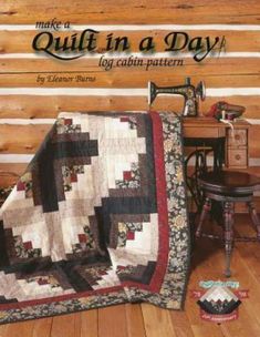 the cover of make a quilt in a day, featuring an old - fashioned quilt