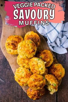 A pile of savoury muffins with a text title overlay. Packed Lunches For Kids, Savoury Muffin Recipe, Healthy Savoury Muffins, Savoury Muffin, Carrots And Zucchini, Lunches For Kids, Savory Muffins Recipes, Savoury Muffins