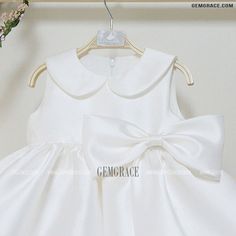 10% off now|Free shipping world-wide. Couture Ivory Satin Ruffled Wedding Flower Girl Dress with Baby Collar at GemGrace. Click to learn our pro custom-made service for wedding dress, formal dress. View #FlowerGirlDresses for more ideas. White Satin Princess Dress For Bridesmaid, White Princess Dress With Satin Bow For Wedding, Elegant Baptism Dress With Satin Bow, Satin Princess Dress With Bow For Wedding, Wedding Princess Dress With Ruffles In Satin, Elegant Satin Princess Dress With Ruffles, White Satin Princess Dress For Baptism, White Satin Baptism Dress With Satin Bow, Wedding Flower Girl Dresses