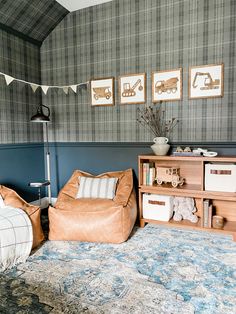 a living room filled with furniture and decor