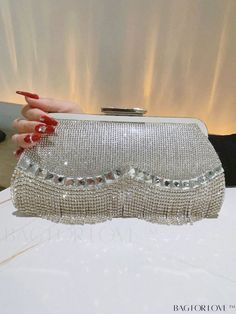 BagForLove - Glamorous Rhinestone Magnetic Bag - Ideal Novelty Accessory for Parties Product Description Color Light Grey Bag Size Medium Pattern Type Plaid Type Novelty Bag Material Artificial Crystal Size Chart INCH CM Bag Length 9.8 inch Bag Length 25 cm Details Pictures Similar Products h2 { text-align: center; } /* æ¢è¡ */ li{ white-space: normal; word-break: break-all; word-wrap: break-word; } .red-box { width: 100%; display: flex; flex-direction: row; flex-wrap: wrap; justify-content: c Elegant Party Bags With Rhinestone Rivets, Glamorous Evening Bag With Rhinestone Fringe, Silver Bag With Rhinestone Fringe For Events, Silver Bags With Rhinestone Fringe For Events, Glamorous Party, Grey Bag, Novelty Bags, Party Lights, Word Wrap