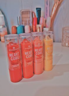 Preppy Essence, Heart Core Essence, Heart Core, Eye Makeup Images, Essence Makeup, Lip Balm Collection, Hello Kitty Makeup, Lip Gloss Collection, Skin Care Collection