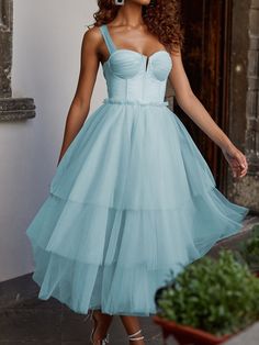 📦FREE Shipping on orders over $80 Gender: Women Type: Dresses Feature: Sling, Open Back, Mesh, Party Material: Polyester Style: Casual/Fashion Color: Light_Blue, Apricot Size: S, M, L, XL Please Note: All Dimensions Are Measured Manually With A Deviation Of 1 To 3cm. Wedding Guest Dress Midi, Party Dress Cocktail, Mesh Party Dress, Cocktail Dress Wedding Guest, Midi Dress Pink, Cocktail Dress Wedding, Dress Wedding Guest, Dress Cocktail, Pink Midi Dress