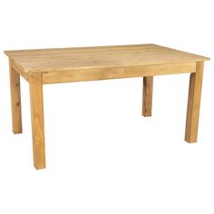 a wooden table on a white background