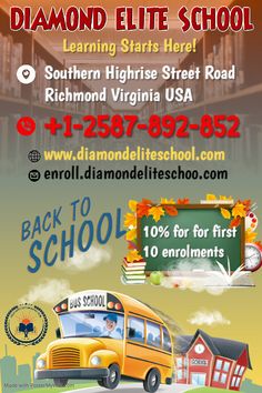 Editable School College Enrolment Banner Template academic admission intake banner poster flyer ad Education School, School Bus