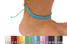 "Thread anklet Macrame anklet Mens Simple anklet boho anklet Hippie anklet Makrame Womens Ankle Bracelet boyfriend gift girlfriend gift wife This macrame anklet is made with cotton wax cord. Cord width is 1.5 mm. Anklet width is 8-9 mm. Pretty enough to wear alone and prefect for layering with your favorite pieces. This anklet fits ankles 8 1/2\" to 10\". Smallest anklet size - 8 1/2\" (22cm) , extending (stretches for dressing) to 15\" (38cm). If you are interested in a different size, please c Casual Anklets With Ankle Strap For Gifts, Adjustable Anklets For Gift, Bohemian Adjustable Anklets As Gift, Handmade Adjustable Anklets With Ankle Strap, Adjustable Handmade Anklets, Anklet Macrame, Men's Ankle Bracelet, Gold Ankle Chain, Macrame Anklet