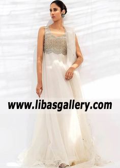 Latest Party Wear Anarkali Dress Sania Maskatiya Off-White Color Wedding Guest Dresses Pakistan Party Wear Anarkali Dress, Party Wear Anarkali, Flared Anarkali, Designer Anarkali Dresses