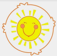 a yellow smiley face with sunbursts on it's forehead and eyes