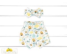 1st Birthday Outfits, Cuffed Shorts, Baby Bee, Cotton Spandex, Bow Headband, Birthday Outfit, Baby Girl Clothes, Baby Toddler, Clothing Items