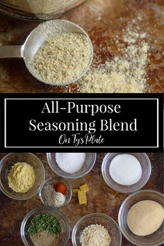 all purpose seasoning blend in small bowls