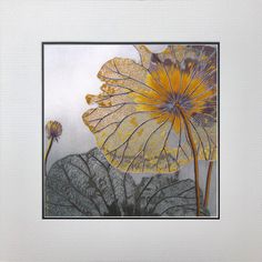 an image of a yellow flower in a black frame