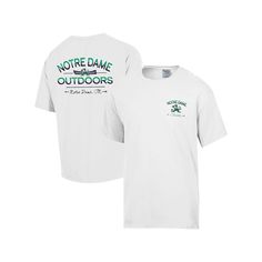 Building your game day outfit around this Comfort Wash Great Outdoors T-shirt will be a cinch. It features local Notre Dame Fighting Irish graphics that highlight the team's connection to their homeland. Soft and supple ring-spun cotton provides a comfortable, lightweight feel.Building your game day outfit around this Comfort Wash Great Outdoors T-shirt will be a cinch. It features local Notre Dame Fighting Irish graphics that highlight the team's connection to their homeland. Soft and supple ri Green Sports Fan T-shirt For College, Casual Moisture-wicking T-shirt For Game Day, Casual Moisture-wicking T-shirt For Fan Gear, Green Moisture-wicking Top For Game Day, Team Spirit Moisture-wicking T-shirt For Game Day, Green Fan Apparel T-shirt For Game Day, Sports Fan T-shirt Moisture-wicking For Game Day, Collegiate Moisture-wicking T-shirt For College, Sports Fan Moisture-wicking T-shirt For Game Day