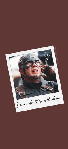 an image of a man in uniform with a heart on his forehead and the words i am at this all story written below