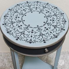 Painted Furniture with Italian Stencils - Medallion Designs - Royal Design Studio Furniture Stencil, San Bartolo, Furniture Stencils, Royal Design Studio Stencil, Stenciled Floor, Stencil Furniture, Mandalas Design, European Furniture, Painting Furniture Diy