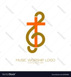 music logo with treble and cross on the white backgroung eps file