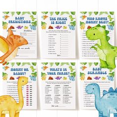 dinosaur baby shower games for boys and girls