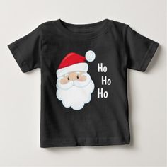 Ho Ho Ho Santa Face Christmas Holidays Red White Baby T-Shirt - baby gifts giftidea diy unique cute Ho Baby, Xmas Sweaters, Santa Ho Ho Ho, Shirt Typography, Ideas Navideñas, Christmas T Shirt Design, Fabulous Christmas, Xmas Sweater, Santa Face