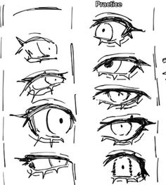 an image of different facial expressions drawn by someone's eyes and nose, with the words prettie above them