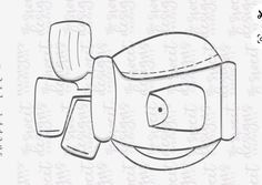 an image of a drawing of a cartoon character with glasses on it's face