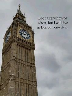 the big ben clock tower towering over london on a cloudy day with an inspirational quote