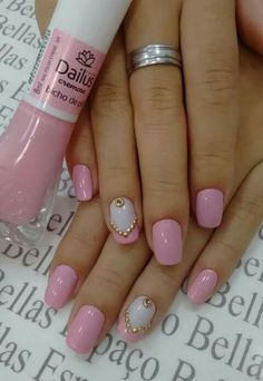 50 Unhas Decoradas Lindas Nails Simple Elegant, French Rosa, Elegant Beauty, Super Nails, Nail Art Wedding, Ideas Nails, Nails Simple, Fabulous Nails, Christmas Nail Art