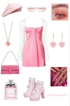 Pink Inspired Outfits, Barbiecore Outfit, Korean Outfits Kpop, Girly Girl Outfits, Movie Inspired Outfits, Cute Dress Outfits, Concept Clothing, Outfit Layout, Fancy Outfits