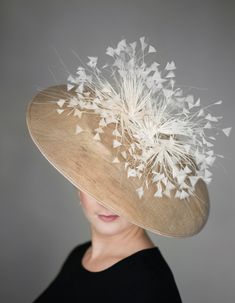 "This striking yet feminine 19\" saucer has been beautifully embellished with a mass of tiny feathers. Hand made at our East Yorkshire studio and available to  be made in any colour of your choice with a 4 week turnaround time, please enquire. All of our hats are packaged in a tissue lined  box." Bride Hats, Race Day Hats, Special Occasion Hats, Mother Of The Bride Hats, Occasion Hats, Couture Hats, Ascot Hats, East Yorkshire, Wedding Fascinators