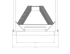 a drawing of the top section of a table with measurements for each side and sides