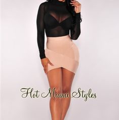 Brand New Never Worn. Nude Bandage Skirt, Hot Miami Styles, Miami Fashion, Mini Skirt, Miami, Womens Skirt, Mini Skirts, Brand New, Skirt