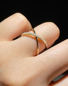 Criss Cross Engagement Ring, Rings Jewelry Simple, Hand Jewelry Rings, Criss Cross Ring, Gold Anniversary