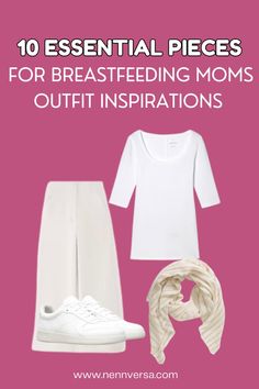 This blog post showcases 10 versatile wardrobe pieces for breastfeeding moms, along with outfit inspirations for each. These stylish, functional looks are designed to make nursing easier while keeping you fashionable and comfortable throughout your day. Winter Breastfeeding Outfits, Breast Feeding Mother Outfits, Cheap Casual Nursing Friendly T-shirt, Breastfeeding Tshirt Design, Mom Capsule Wardrobe