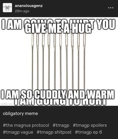 a bunch of metal tongs with the words i am give me hug you, i am so cuddyly and warm