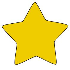 a yellow star on a white background