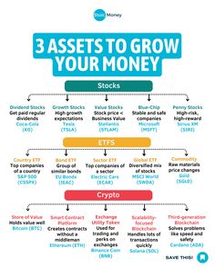 the three steps to grow your money info sheet with text overlaying it and below