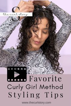 A curly hair brunette root clipping damp curly hair per the curly girl method. The Curly Girl Method, Curly Girl Method, Hair Curly, Curly Girl, Styling Tips, Curly Hair Styles Naturally