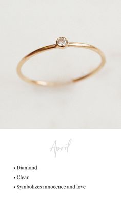 April Birthstone Ring / Birthstone Rings / Stackable Rings / | Etsy Everyday Diamond Open Ring With Birthstone, Minimalist Everyday Diamond Birthstone Ring, Minimalist Initial Ring With Birthstone, Minimalist Birthstone Initial Ring, Dainty Stackable Rings For May Birthstone, Simple Birthstone Stackable Rings For Wedding, Dainty Stackable Rings With May Birthstone For Everyday, Minimalist Birthstone Diamond Ring For Anniversary, Simple Gold Birthstone Ring For Everyday