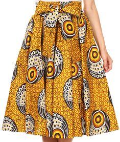 One Size Regular: [(Fits Approximate Skirt Size: US 2-12, UK 6-16, EU 34-44) Max waist size: 33 inches ( 83 cm), Waist unstretched: 26 inches (66cm), Length: 29 inches ( 73 cm)]. Scarf One Size: [Length: 41 inches (104cm) Width: 10.5 inches (27cm)]. Approximate Length = 29 inches ( 73 cm ) Measured from waist to hem. Lovely African Dutch Ankara wax printed cotton skirt. Full circle with wide elastic band and wide self-ties. Gorgeous print, perfect calf length. This skirt has inseam side pockets. Yellow Abstract, Full Circle Skirt, Full Circle Skirts, Wax Print, Full Circle, Cotton Skirt, Circle Skirt, Amazon Fashion, Head Scarf