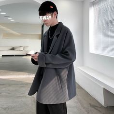 British-style Blazers Men Leisure Trendy Loose Suit Jackets Male Retro Daily Ins Streetwear All-match Simple Korean Suit-tops [23y 8m 18d] Blazer Korean Style, Korean Suit, Loose Suit, Coat Streetwear, Blazers Men, Korean Fashion Black, Casual Suit Jacket, Suits Clothing, Trench Coat Men