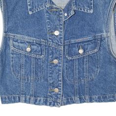 Item is in good used condition. >Size: M >Armpit To Armpit: 18" >Armpit To Cuff: N/A" >Collar To Hem: 17" Denim Gilet, Jeans Denim, Denim Jeans, Cuff, Collar, Blue