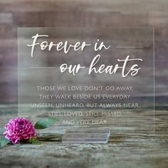 Acrylic Memorial Sign | Forever In Our Hearts Sign | SCC-208 - SCC Signs In Loving Memory Table, Memory Table Sign, Memory Lantern, Lantern Wedding, Lantern Decor Wedding, Wedding Memorial Sign, Wedding Date Sign, Sign For Wedding, Memory Table