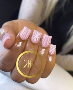 Colored Acrylic Nails, Girly Acrylic Nails, Cute Acrylic Nail Designs, Her Nails, Work Nails, Dope Nail Designs, Short Square Acrylic Nails, Acrylic Nails Coffin Pink, Christmas Nails Acrylic