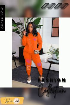 Casual Long Sleeve Sweatshirt Plus Size Pants Set Casual Long Sleeve Sets For Winter, Casual Long Sleeve Winter Sets, Fall Leisure Tracksuit With Pockets, Casual Cotton Tracksuit For Fall, Casual Fall Cotton Tracksuit, Spring Streetwear Long Sleeve Tracksuit, Spring Long Sleeve Streetwear Tracksuit, Casual Stretch Tracksuit For Fall, Fall Cotton Tracksuit For Leisure