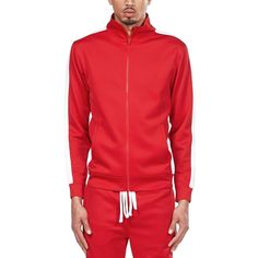 Track Jacket Red White - REBELMINDS Full Frontal, Workout Jacket, Track Jacket, Red Jacket, Track Jackets, Lightweight Fabric, Stay Warm, Gymnastics, Stand Up