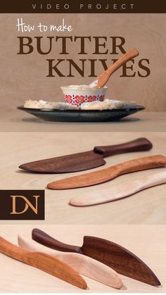 how to make butter knives from wooden spoons and other woodworking tools - video project