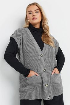 Love all things trend? Check out the must-have styles from Limited Collection featured in our latest blog. Knitted Waistcoat, Plus Size Cardigans, Winter Party Dress, Knitted Tops, Dressy Tops