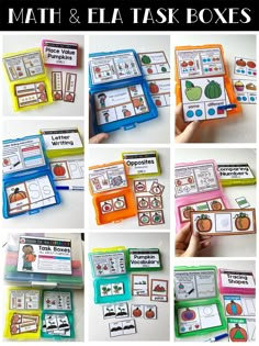 a collage of pictures showing different activities for students to do with their teacher's work